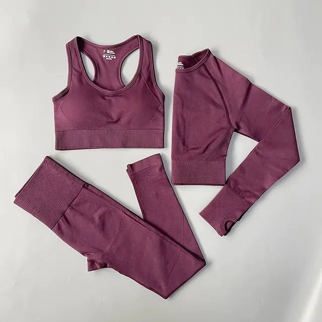 Dolce Vani Fitness 2/3/4PCS Seamless Women Yoga Set Workout