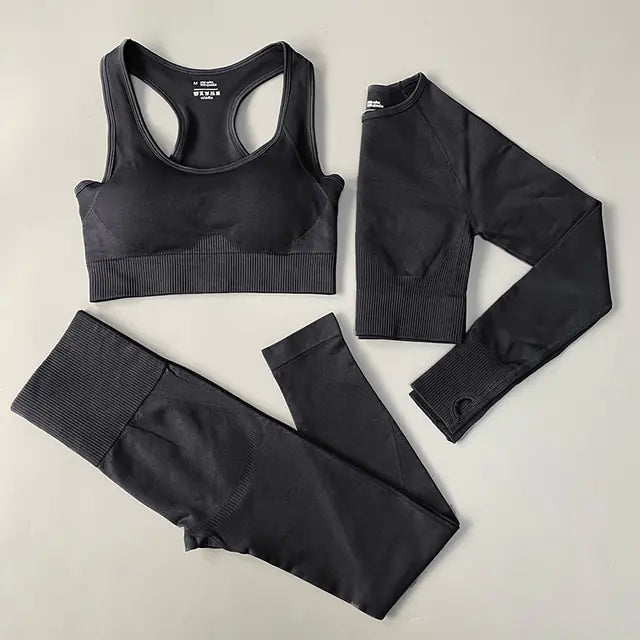 Dolce Vani Fitness 2/3/4PCS Seamless Women Yoga Set Workout