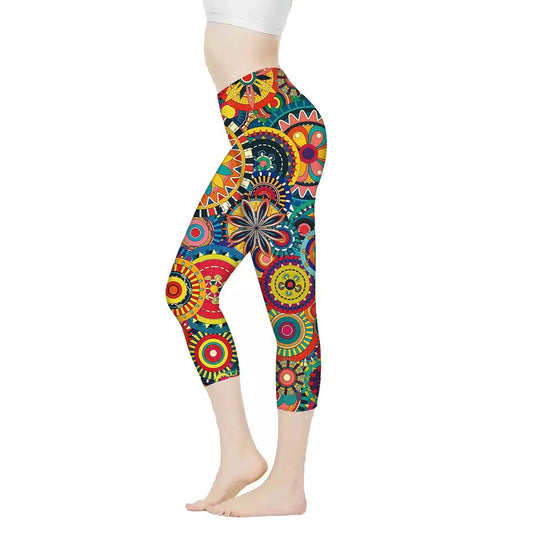 Dolce Vani Fitness Modern Mandala Womens Yoge Leggings