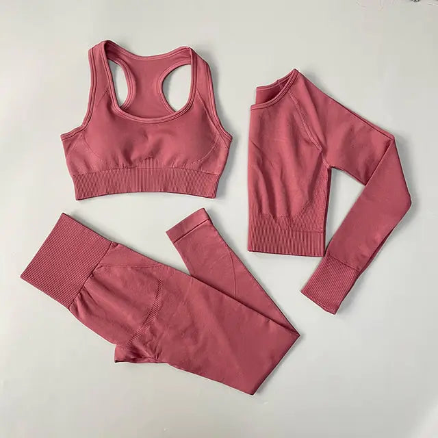 Dolce Vani Fitness 2/3/4PCS Seamless Women Yoga Set Workout